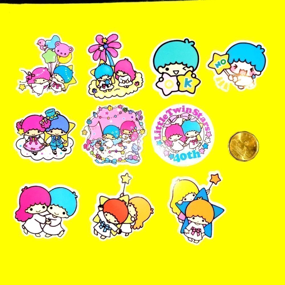 3/$20 Brand New 10x Little Twin Stars Waterproof Stickers